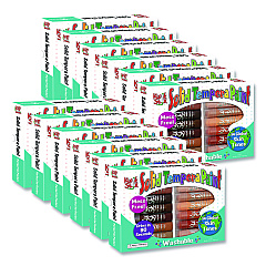 The Pencil Grip Kwik Stix Tempera Paint Sticks, Regular Size, 0.7" x 3.5", 14 Assorted Skintone Colors, 14/Pack, 12 Packs/Carton (67212)