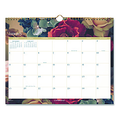 Cambridge Midnight Garden Monthly Wall Calendar, 15 x 12, Floral Artwork, 12-Month (Jan-Dec): 2026 (1768707)