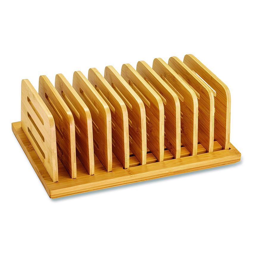 Officemate Bamboo Large File Sorter, 9 Sections, A6/A7/A8/A9/Legal/Letter/Tabloid Size Files, 14.09 x 10.04 x 3.82, Brown (71002)