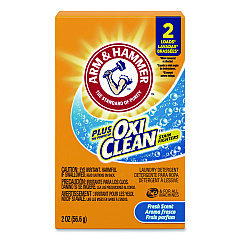 Arm &amp; Hammer Plus the Power of OxiClean Powder Detergent, 2 oz Box, 156/Carton (5703760000)