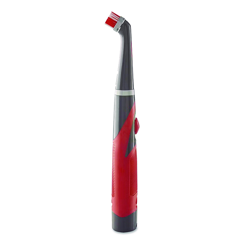 Rubbermaid Multi-Purpose Cordless Battery Power Scrubber, Red/White Nylon Bristles, 12.68" Brush, 7" Red/Black Handle (1839685)