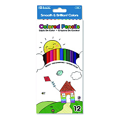 Color-Brite Colored Pencil Set, 3 mm, Assorted Lead and Barrel Colors, 12/Set (765)