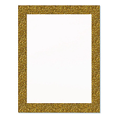 Royal Brites Glitter Poster Board, 22" x 28", Heavyweight, White with Gold Border, 25/Pack (24448M)