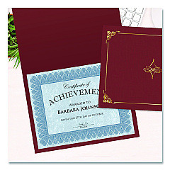 Geographics Certificate/Document Cover, 8.75 x 11.25, Red, 5/Pack (47842)