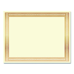 Geographics Award Certificates, 8.5 x 11, Ivory with Traditional Gold Border, 100/Pack (47833)