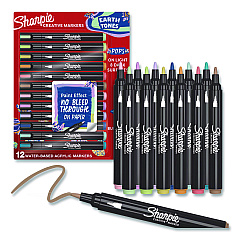 Sharpie Creative Markers, Bullet Tip, Assorted Earth Tones, 12/Pack (2209910)