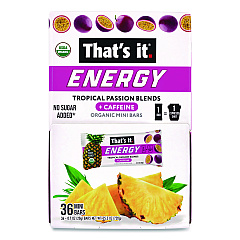 Thats it. Organic Energy Bars, Tropical Passion Blend, 0.7 oz Bar, 36/Box (22002519)