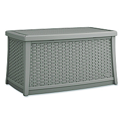 Suncast Elements Coffee Table with Storage, Rectangular, 34w x 20d x 18h, Dove Gray Top, Dove Gray Base/Legs (BMDB3010DG)