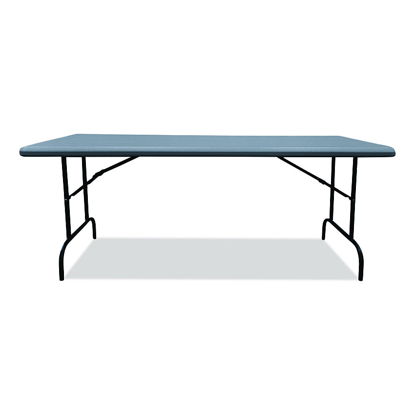 AbilityOne 7105017246313, SKILCRAFT Rectangular Folding Table, 60w x 30d x 29h, Charcoal Gray Top, Gray Base/Legs
