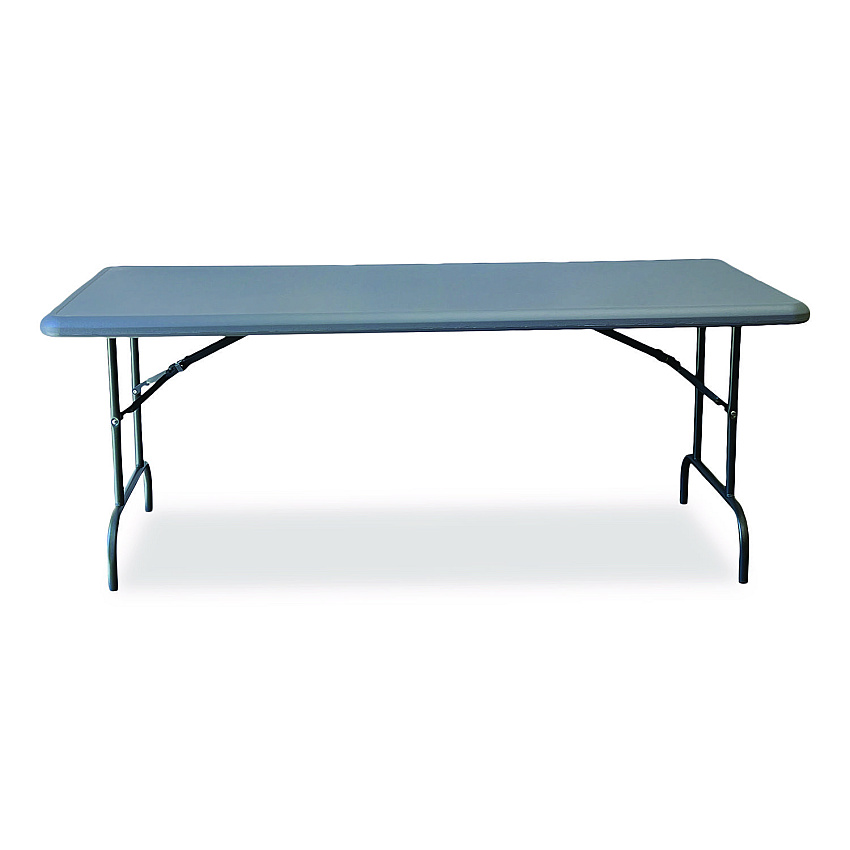 AbilityOne 7105017246807, SKILCRAFT Rectangular Folding Table, 72w x 30d x 29h, Charcoal Gray Top, Gray Base/Legs