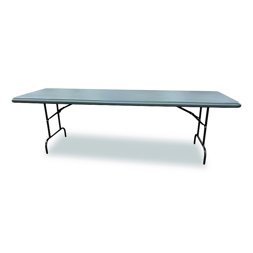 AbilityOne 7105017243925, SKILCRAFT Rectangular Folding Table, 96w x 30d x 29h, Charcoal Gray Top, Gray Base/Legs