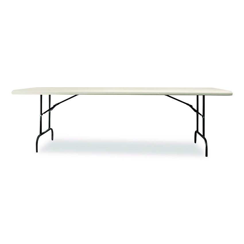 AbilityOne 7105017241198, SKILCRAFT Rectangular Folding Table, 96w x 30d x 29h, Platinum Gray Top, Gray Base/Legs