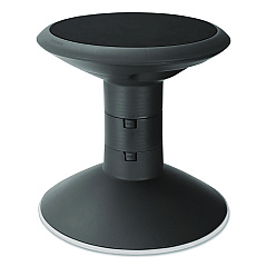 Storex Wiggle Stool, Backless, Supports Up to 250 lbs, 12" to 18" Seat Height, Black Seat, Black Base (00300U01C)