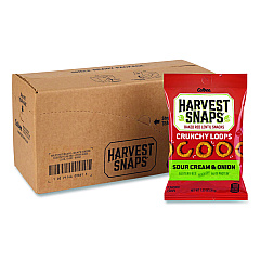 Harvest Snaps Crunchy Loops, Sour Cream and Onion, 1.35 oz Bag, 8/Box (22002516)