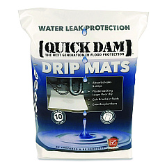 Quick Dam Drip Mats, 20 oz, 2 ft x 2 ft, 10/Pack (WUBM10)