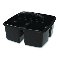 Storex Small Caddy, 9.25 x 9.25 x 12, Black, 6/Pack (00972E06C)