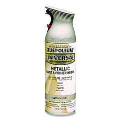 Rust-Oleum Universal Premium Spray Paint, Satin Nickel, 12 oz Aerosol Can (249130EA)
