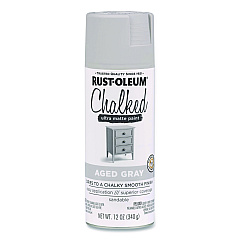 Rust-Oleum Ultra Matte Chalked Paint, Matte Aged Gray, 12 oz Aerosol Can (302592EA)