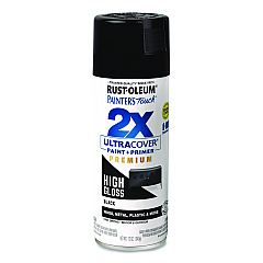 Rust-Oleum Painter's Touch 2X Ultra Cover Spray Paint, High Gloss Black, 12 oz Aerosol Can (331172EA)