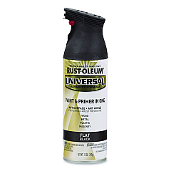 Rust-Oleum Universal Premium Spray Paint, Flat Black, 12 oz Aerosol Can (245198EA)