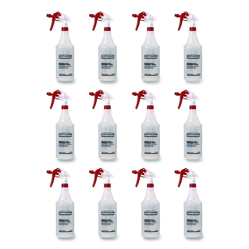Rust-Oleum Empty Trigger Sprayer, 32 oz, Clear, 12/Carton (394872)