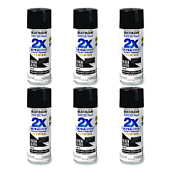 Rust-Oleum Painter's Touch 2X Ultra Cover Spray Paint, High Gloss Black, 12 oz Aerosol Can, 6/Carton (331172)