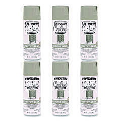 Rust-Oleum Ultra Matte Chalked Paint, Matte Country Gray, 12 oz Aerosol Can, 6/Carton (302593)