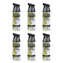 Rust-Oleum Universal Premium Spray Paint, Flat Iron, 12 oz Aerosol Can, 6/Carton (271473)
