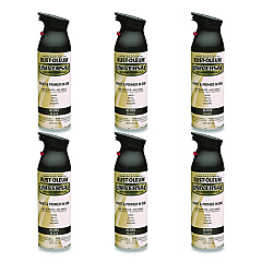 Rust-Oleum Universal Premium Spray Paint, Gloss Black, 12 oz Aerosol Can, 6/Carton (245196)