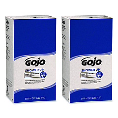 GOJO SHOWER UP Soap and Shampoo, Clean, 5,000 mL Refill Bag, 2/Carton (753002CT)
