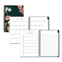 Blue Sky Life Note-It Dania Weekly/Monthly Planner, Floral Artwork, 8.63 x 5.88, Teal/Pink/Blue Cover, 12-Month (Jan to Dec): 2026 (139478)