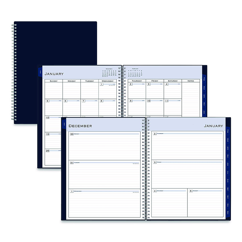 Blue Sky Passages Weekly/Monthly Planner, 11 x 8.5, Navy Cover, 12-Month (Jan to Dec): 2026 (148659)