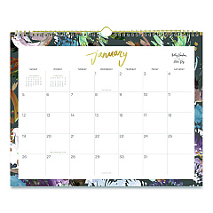 Blue Sky Midnight Garden Monthly Wall Calendar, 15 x 12, Floral Artwork, White/Multicolor Sheets, 12-Month (Jan to Dec): 2026 (149058)