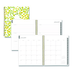 Blue Sky Mimosa Weekly/Monthly Planner, 11 x 8.5, Floral Artwork, Yellow/Green/White Cover, 12-Month (Jan to Dec): 2026 (149059)