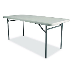 NPS Comfort Max Fold-in-Half Table, Rectangular, 60w x 30d x 29.25h, Speckled Gray Top, Gray Base/Legs (CMFIH3060)