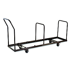 NPS Folding Chair Dolly For Vertical Storage, Metal, 1,100 lb Capacity, 19.25" x 81" x 38.5", Brown (DY35)