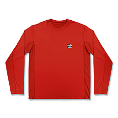 ergodyne Chill-Its 6689 Cooling Long Sleeve Sun Shirt with UV Protection, Small, Orange (12177)
