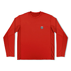 ergodyne Chill-Its 6689 Cooling Long Sleeve Sun Shirt with UV Protection, 2X-Large, Orange (12181)