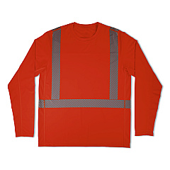 ergodyne Chill-Its 6688 Type R Class 2 Cooling Hi-Vis Sun Shirt with UV Protection, Large, Orange (12232)