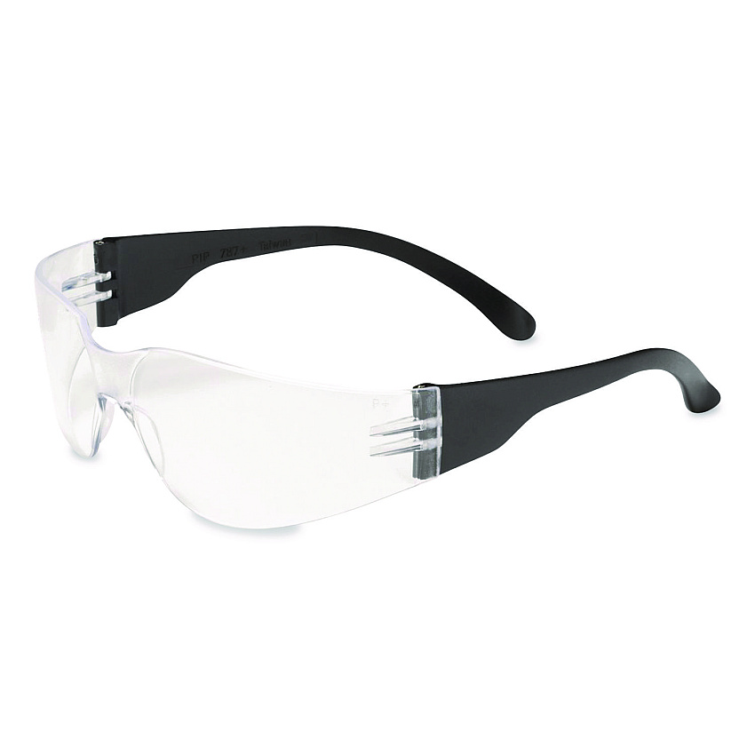 Bouton Zenon Z11sm Rimless Safety Glasses with Anti-Scratch Coating, Black Flexible-Plastic Frame, Clear Polycarbonate Lens (250000000)