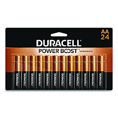 Duracell Power Boost Copper Top Alkaline AA Batteries, 24/Pack (MN1500B240PK)