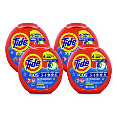 Tide PODS Laundry Detergent, HE Compatible, Coldwater Clean Original, 66 oz Tub, 76 Pods/Tub, 4 Tubs/Carton (09165CT)