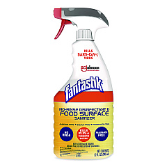 Fantastik No Rinse Disinfectant and Food Surface Sanitizer, Unscented, 32 oz Trigger Spray Bottle (354125)