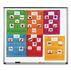 Learning Resources Magnetic Pocket Chart Squares, Classroom/Teacher Organizer Set, 7 Pockets, Assorted Colors, Set of 6 (LER2386)