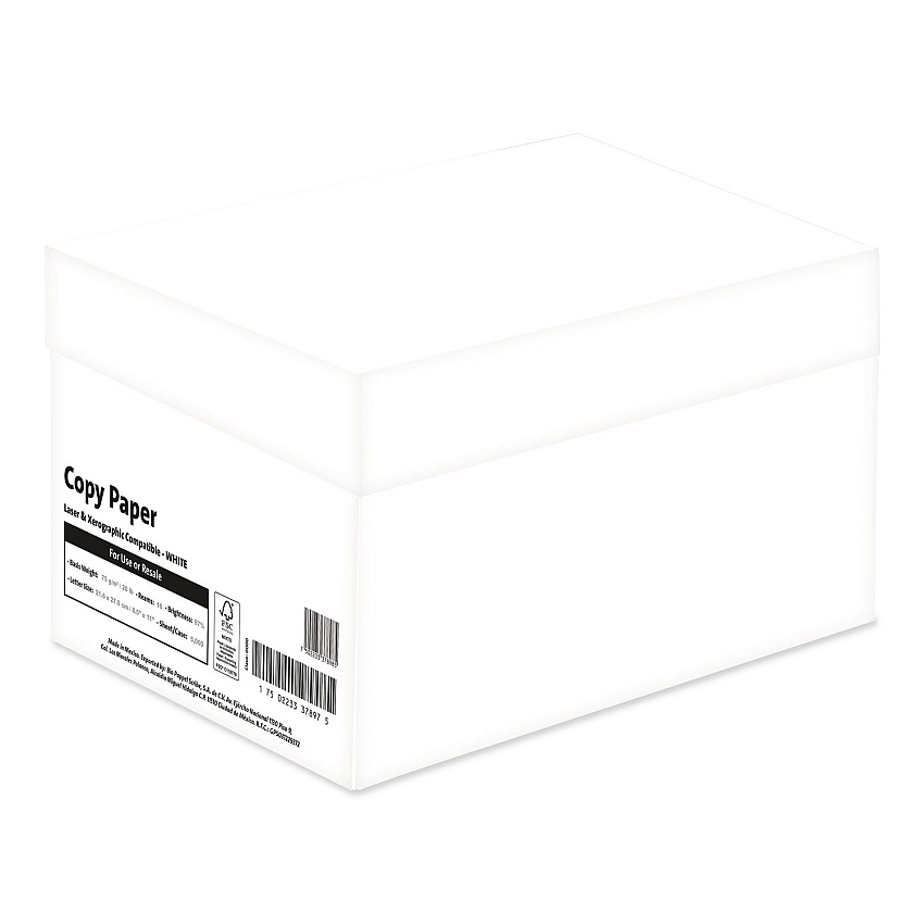 WHITEBOX Office Paper, 92 Bright, 20 lb Bond, 8.5 x 11, White, 500 Sheets/Ream, 10 Reams/Carton, 40 Cartons/Pallet, 21 PLT/Truckload (XG811W9T1)