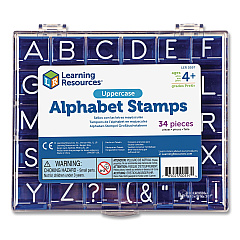 Learning Resources Uppercase Alphabet Stamps, 1", 34 Stamps (LER0597)