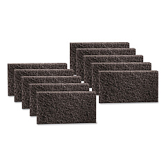 3M Doodlebug Hi-Pro Utility Pad, 4.63 x 10, Black, 10/Box (8550PK)