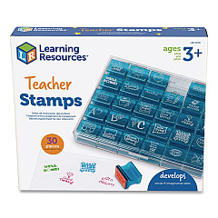 Learning Resources Teacher Stamps, Assorted Messages, 1.5" x 1.5", 30 Stamps (LER0678)