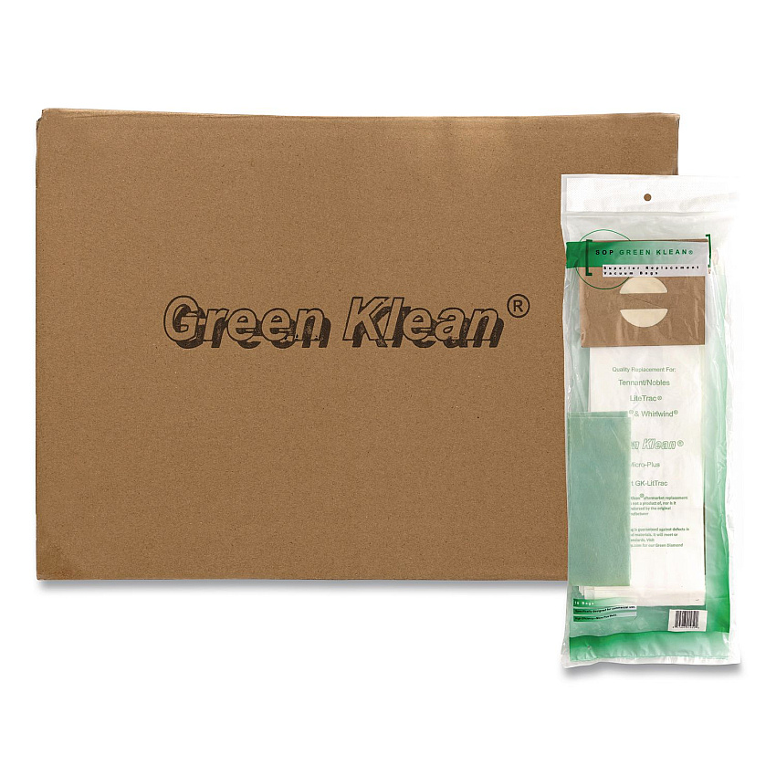 Compatible Green Klean GK-LitTrac Replacement Bag, 10 Bags/Pack, 10 Packs/Carton
