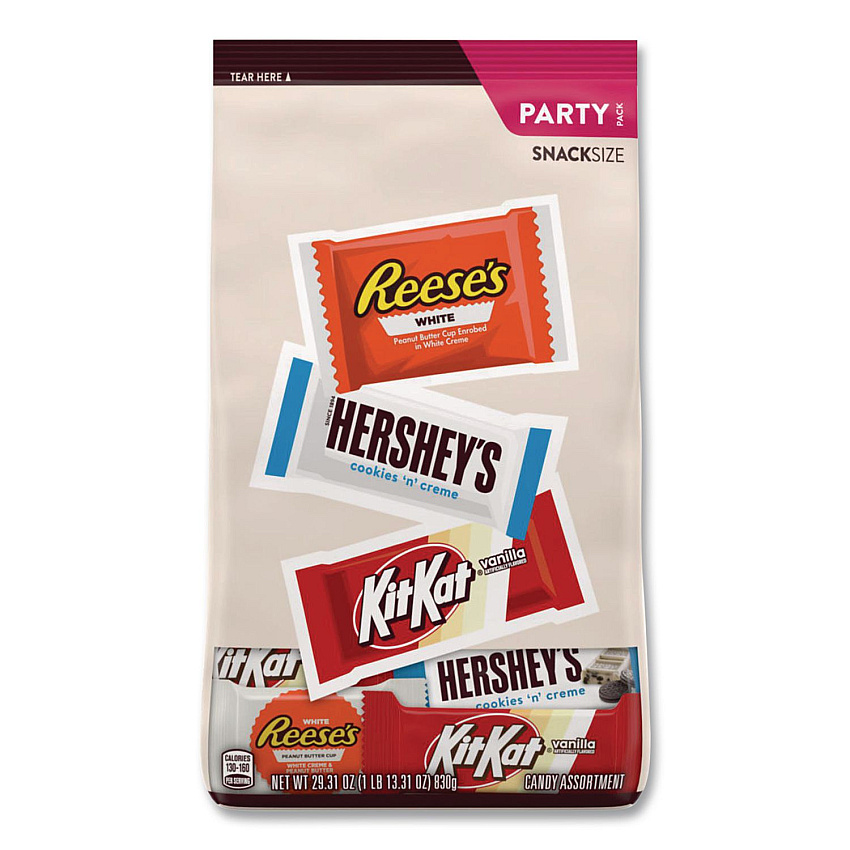 Hershey's All Time Greats White Snack Size Assortment, White Chocolate, 29.31 oz Bag (22002587)